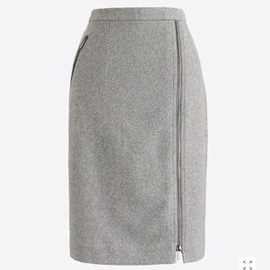 J. Crew wool zipper pencil skirt